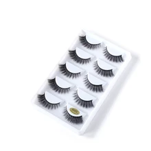 Грязный крест толщиной норки ручной работы накладные ресницы 5 пар 3D реального норки ресницы