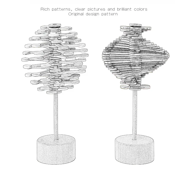 Деревянная волшебная палочка Helicone, игрушка для снятия стресса, вращающаяся леденец, креативное художественное украшение для дома, для офиса снятие стресса для мальчиков и девочек