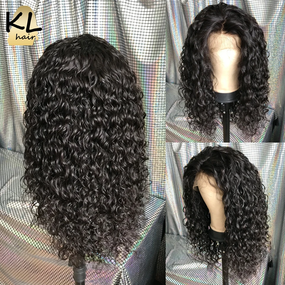 Кружевные передние человеческие волосы парики с детскими волосами предварительно выщипанные 13*4 кудрявые бразильские волосы remy парик шнурка для черных женщин отбеленные узлы 130