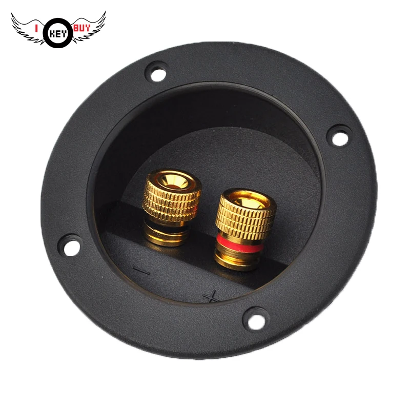 2 A material round speaker junction box speaker cable patch panel copper plated terminal openings 57 new products