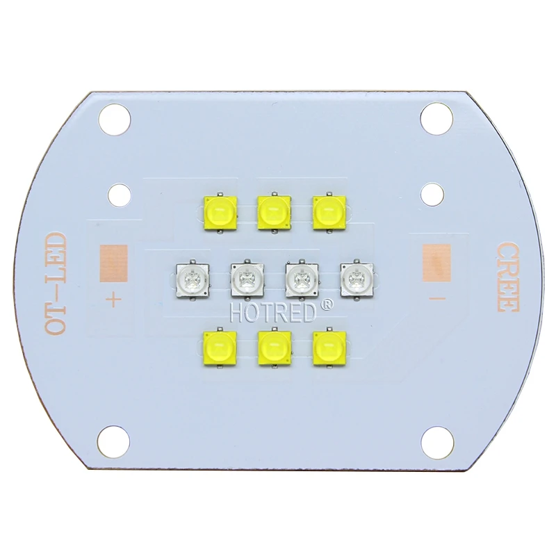 Высокое качество 50 W Cree ХТЕ LED XT E белый (6 шт) + королевский синий (4 светодиодные
