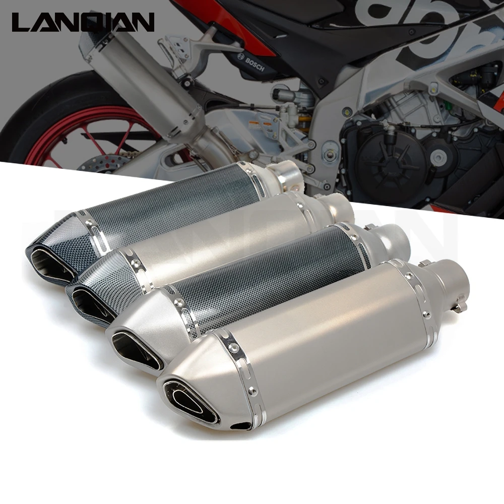 

36-51mm Carbon fiber Motorcycle toce Exhaust Escape Modified muffler Pipe For Yamaha YZF R1 R6 YZFR6 YZF R125 YZFR15 R25 YZF R3