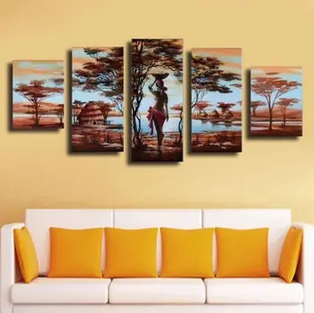 

5 Piece Free Shipping Hot Sell Modern wall art abstac painting forHome Decorative Picture on Canvas