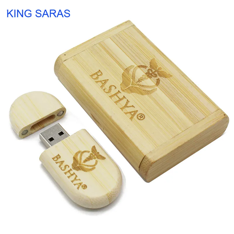 KING SARAS деревянный+ коробка логотип печать usb флэш-накопитель usb 2,0 4 ГБ 8 ГБ 16 ГБ 32 ГБ 64 ГБ фотография подарок