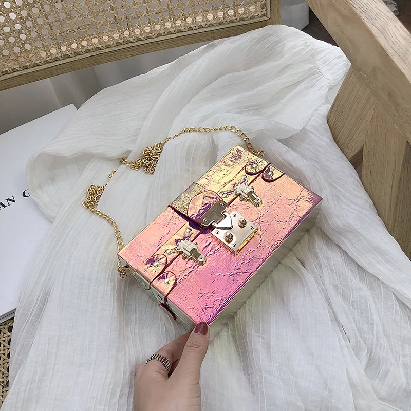 2019 الأزياء الساطع صغيرة صندوق مربع المتخصصة تصميم الليزر قابل للتعديل أكياس الحلوى مربع الجنية سلسلة حقيبة ساعي Crossbody حقيبة 2019 الأزياء الساطع صغيرة صندوق مربع المتخصصة تصميم الليزر قابل للتعديل أكياس الحلوى مربع الجنية سلسلة حقيبة ساعي Crossbody حقيبة