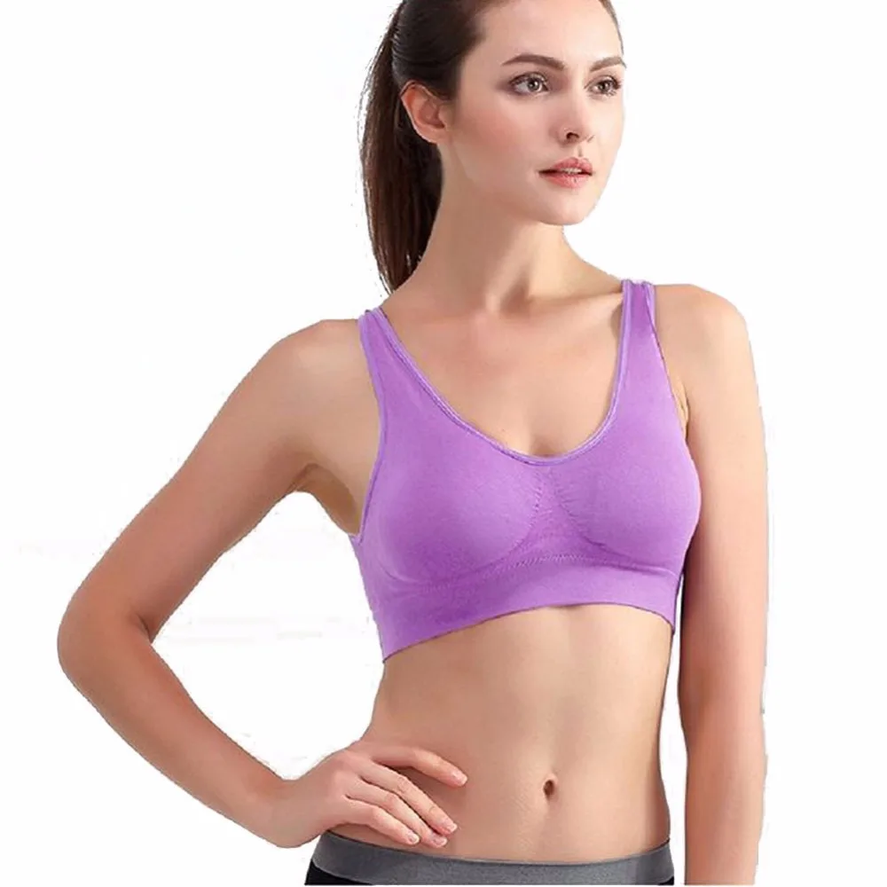 Fitness Yoga Push Up Sports Bra for Womens Gym Running Padded Tank Top