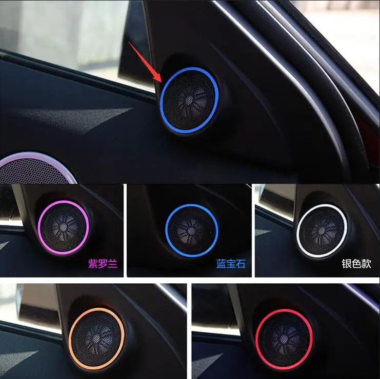 accessories Front Pillar A side Tweeter Door Speaker Circle Ring Trim 2 pcs set For Range