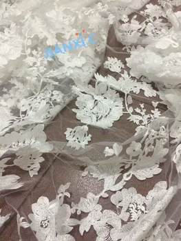 

CiCi-71306 French tulle lace fabric French Sequins Net Lace fabric 5 yards High Quality