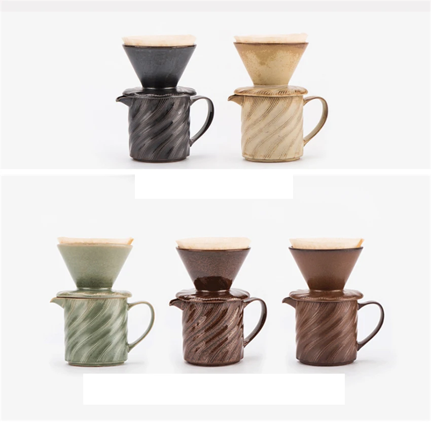

Ceramic Coffee Dripper Heat Resistant 300ml V60 Hand Espresso Coffee Pots Funnel Filters Cafe Tools For Barista Coffeeware