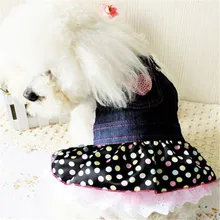 Dress Jeans Skirt Heart-Shape Denim Spring Chihuahua Costume Dog-Clothing The And Yorkshire