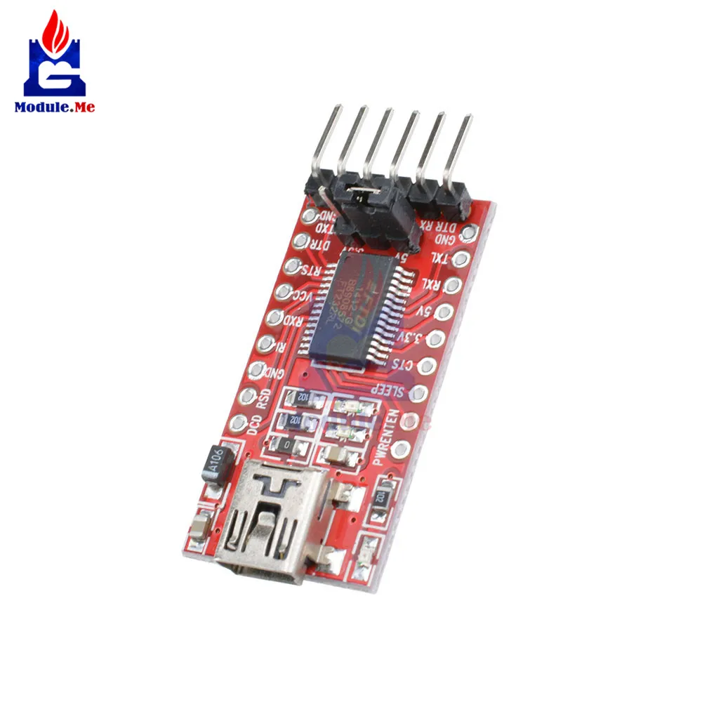 

FT232RL FTDI Serials Adapter Module Board Mini Port for Arduino Mini Port Transceiver Signal TTL CMOS Level USB to TTL 3.3V 5.5V