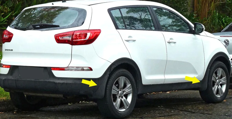 Комплект литых автомобильных брызговиков для Kia Sportage SL 2011 2016 базовые Брызговики LE