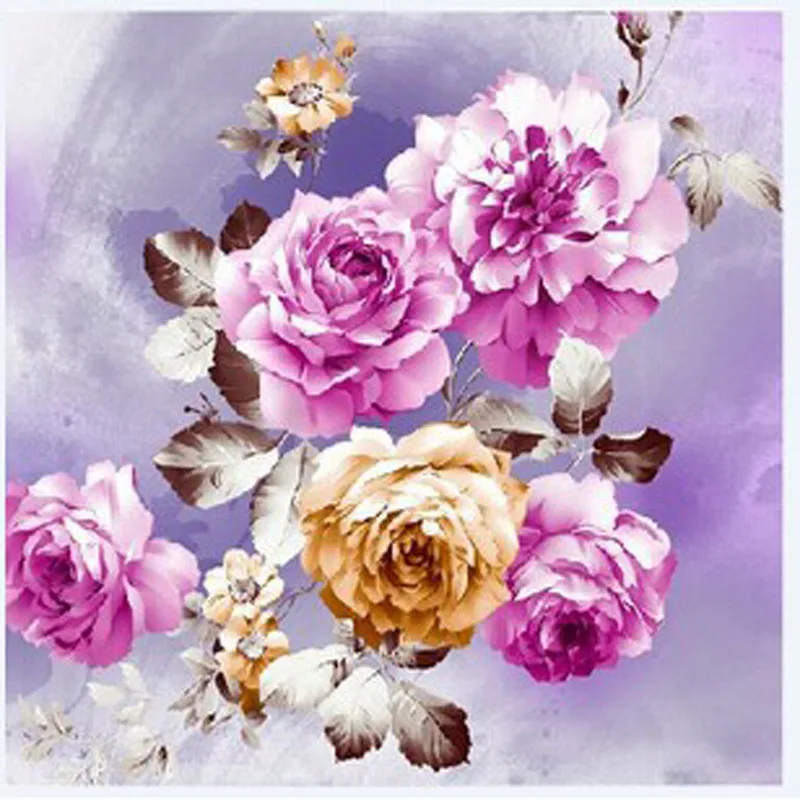 New Arrive 5d Rhinestones Diy Mosaic Diamond Painting Cross Stitch Square Resin Embroidery Peony Floral Free Shipping | Дом и сад
