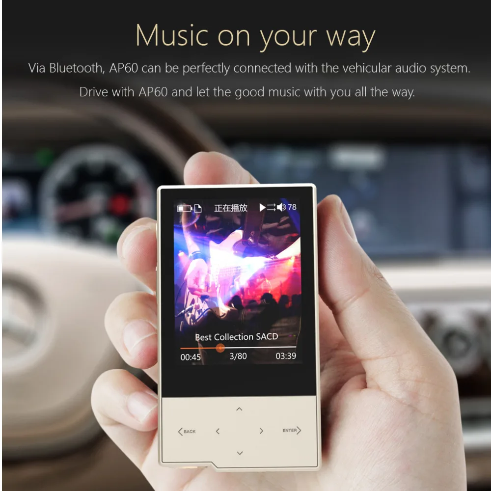 Новый Hidizs AP60 II HiFi без потерь плеер Металлический корпус HD экран Bluetooth 4 0 Apt x DSD FLAC