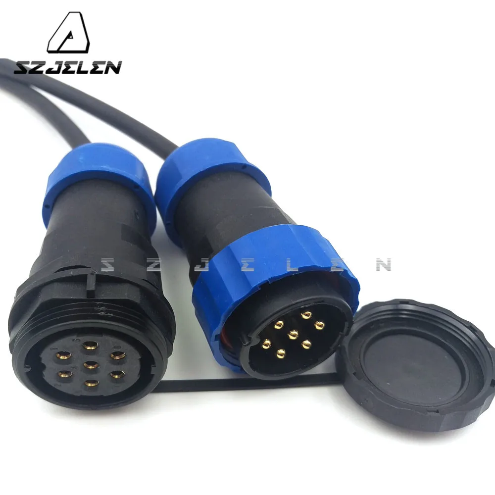 SD28TP-ZM, водонепроницаемый разъем 7 Pin, IP67, 25A, стандартный разъем для проводов, электрическое оборудование, разъем питания, розетка