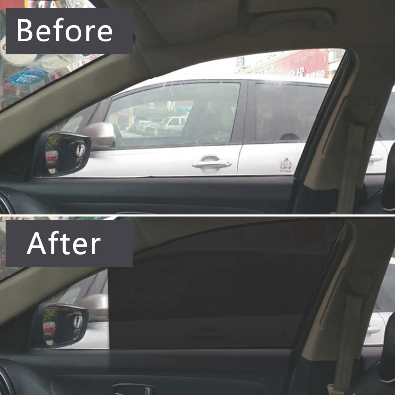 

Hot New 2 Pcs Auto Car Sun shade UV Electrostatic Stickers Car Sunscreen Window Film 63x43cm High Quality qiang
