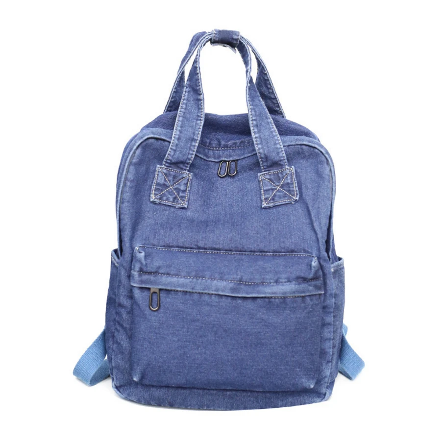 Buyuwant Denim Backpack Literary small fresh shoulder bag female