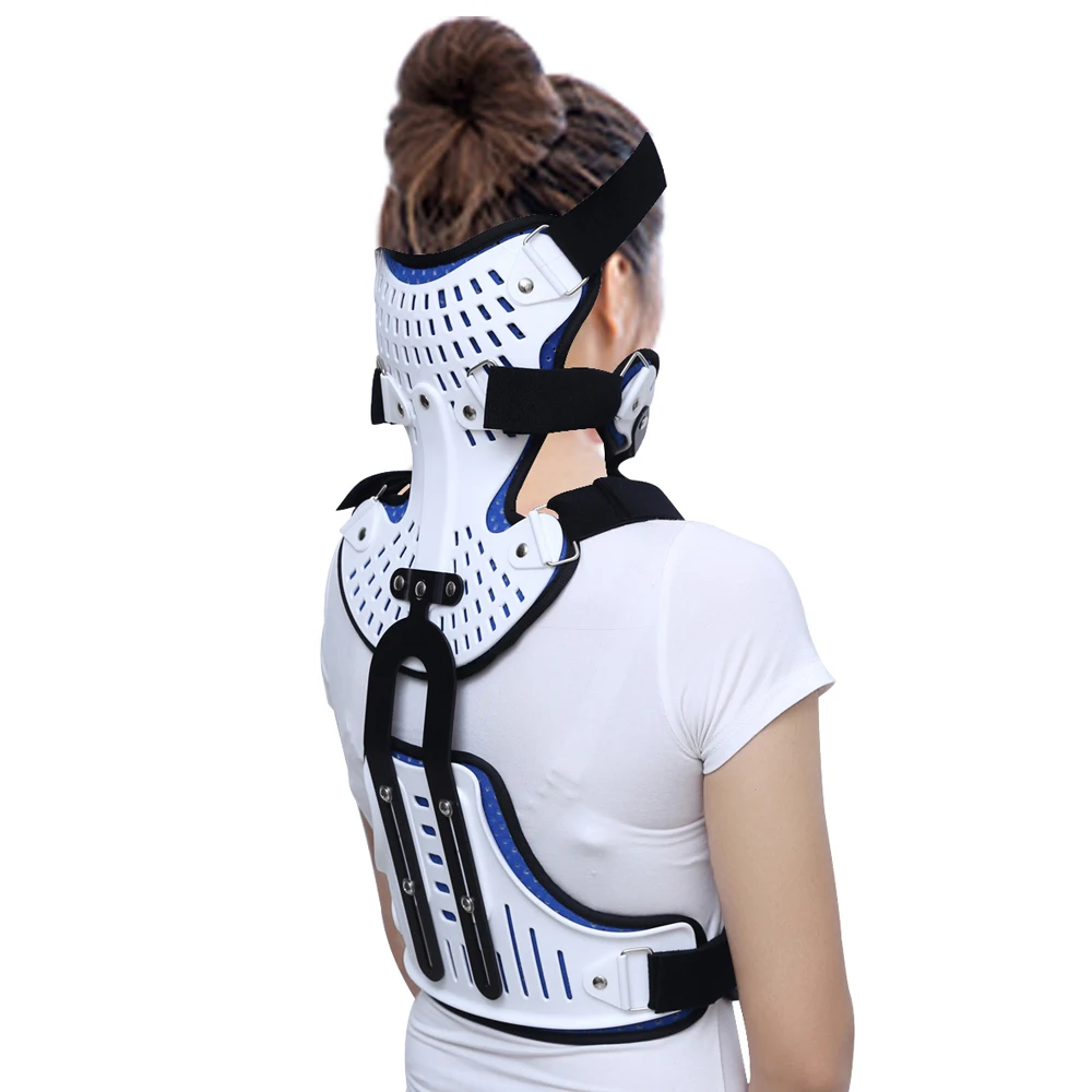 Medical Head Neck Chest Orthosis Adjustable Cervical Thoracic Orthosis U Lumbar Support Fixation Adult Cervical Corrector Brace