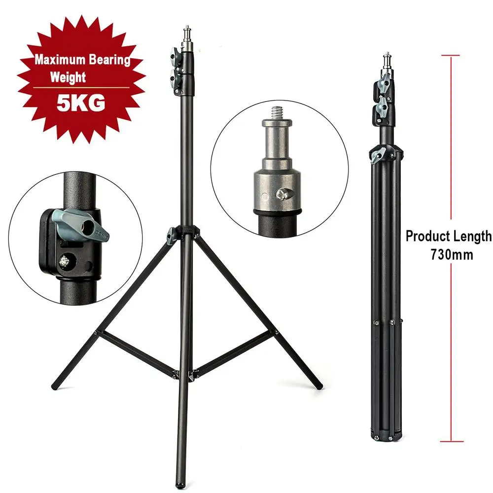  2m Light Stand Tripod With 1/4 Screw Head with Camera Tripod Lamp Holder Flash Bracket for Godox Fl