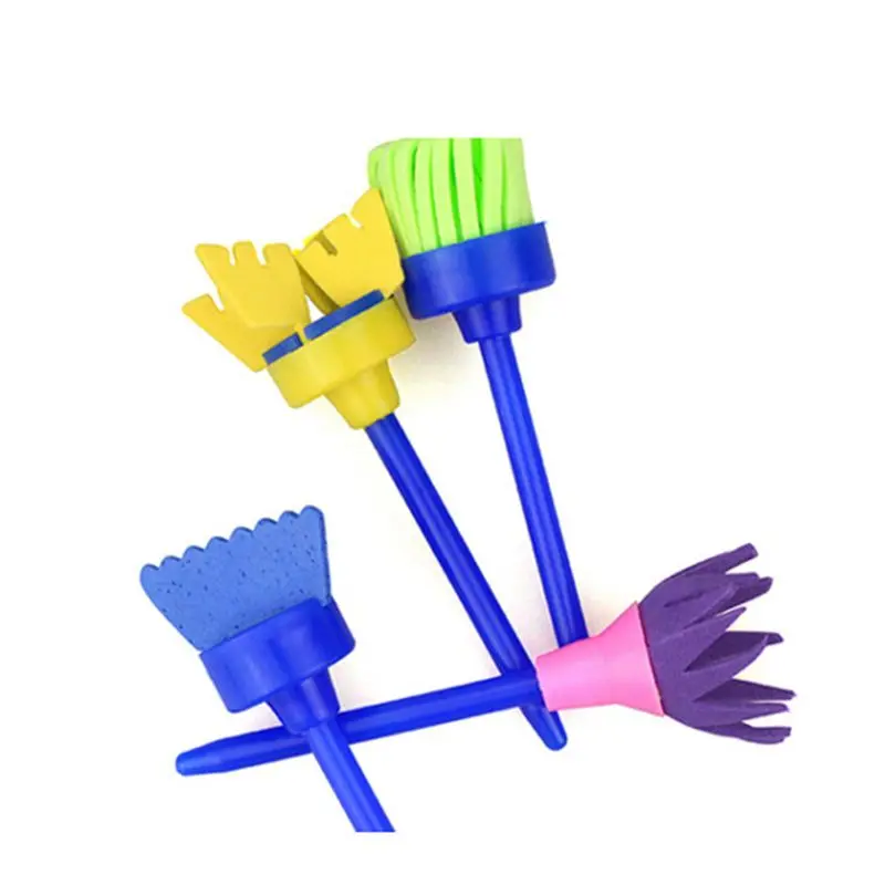

4Pcs/set DIY Sponge Drawing Paint Brushes Graffiti Toys Painting Gift Toys for Children