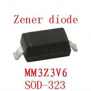 

0805 smd zener diode sod-323 MM3Z3V6 100pcs