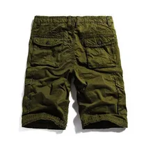 Мужские шорты-карго в стиле милитари, летние модные мужские шорты со средней посадкой, Свободные повседневные многокарманные рабочие штаны herren kurze hosen
