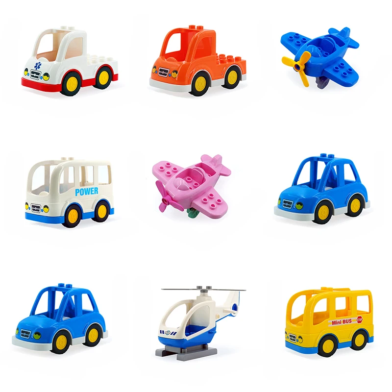 

1Pcs Big Block Set Toys Compatible With Baseplate Car airplane Building Blocks Figure Education Toys For Children