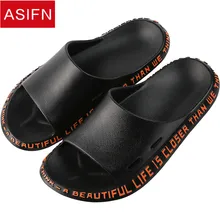 ASIFN/мужские повседневные тапочки; летние пляжные вьетнамки; пляжные шлепанцы; мужские и женские домашние Нескользящие шлепанцы на мягкой подошве; Sepatu Pria