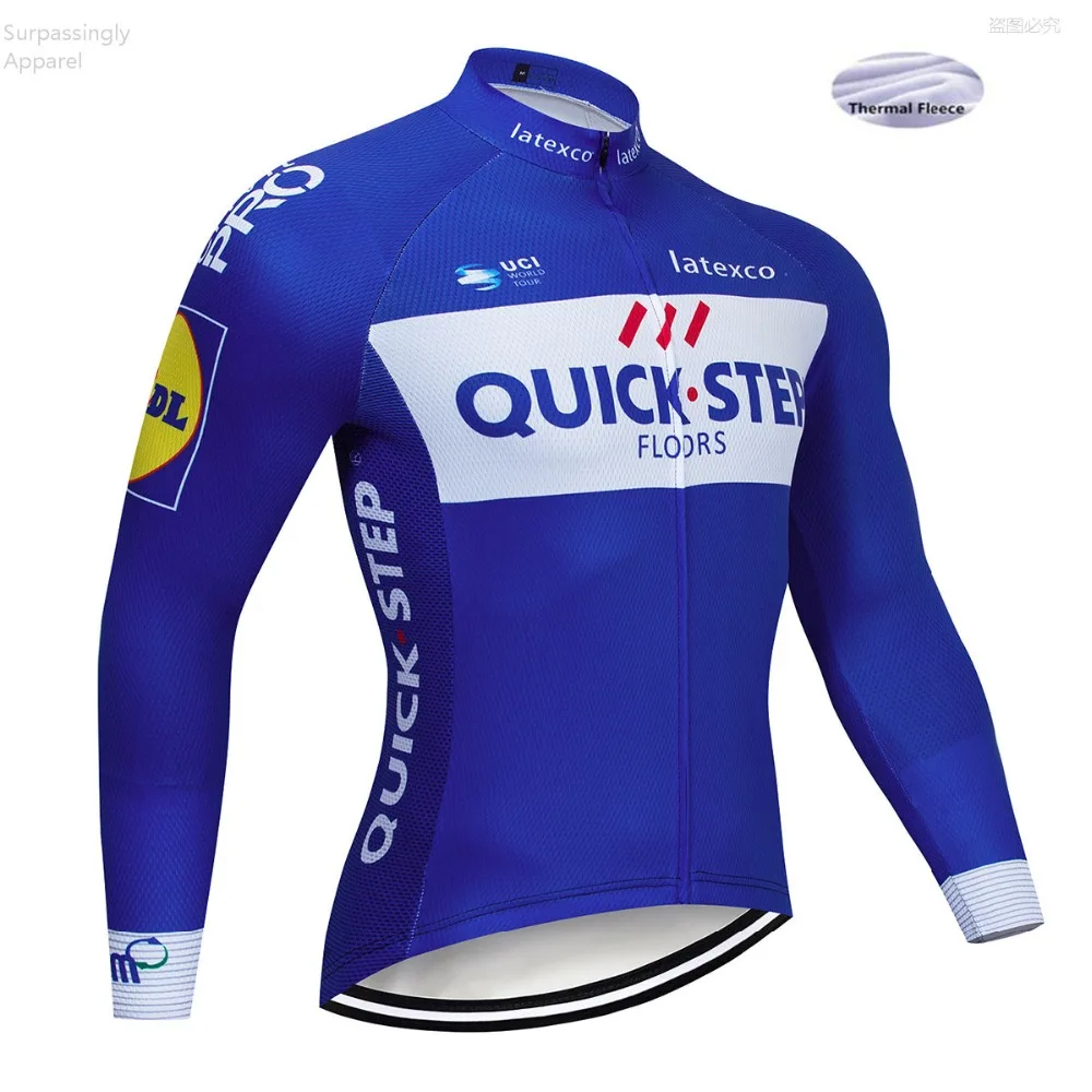 

UCI Team 2019 QUICK STEP Winter Blue Cycling Jersey Tops Racing Cycling Clothing Ropa Ciclismo mtb Bike Jersey Maillot Ciclismo