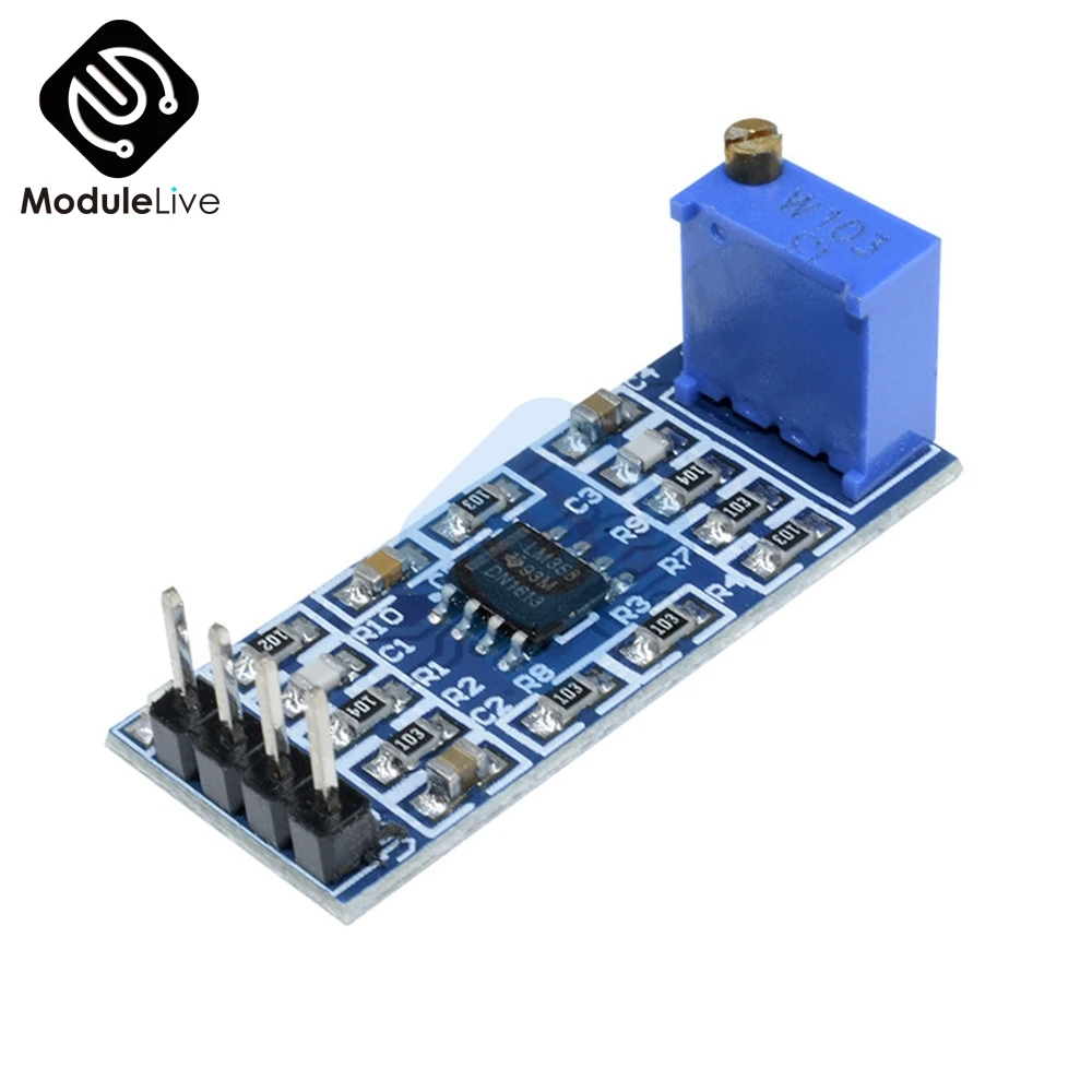 

LM358 Gain Signal Amplification Amplifier Board 100 Times Operational Amplifier Module Directly Input Output Signal 5V-12V