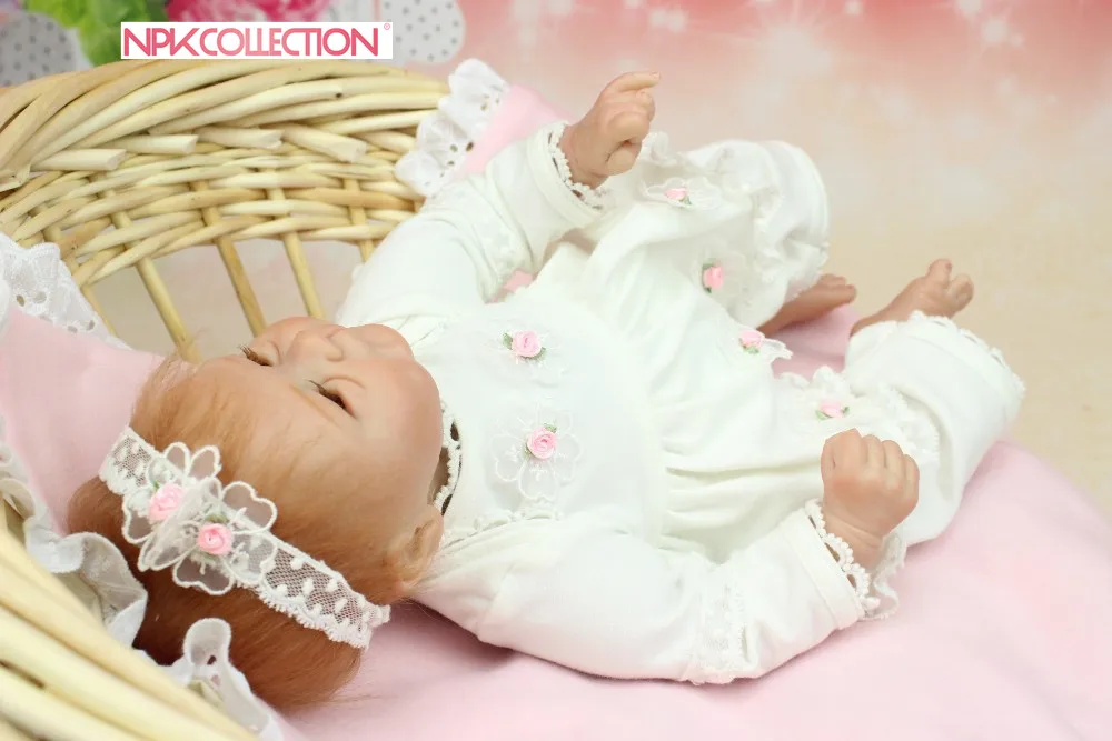 NPK 43 см реалистичное Силиконовое тело девочка Reborn Baby Doll игрушки Реалистичные