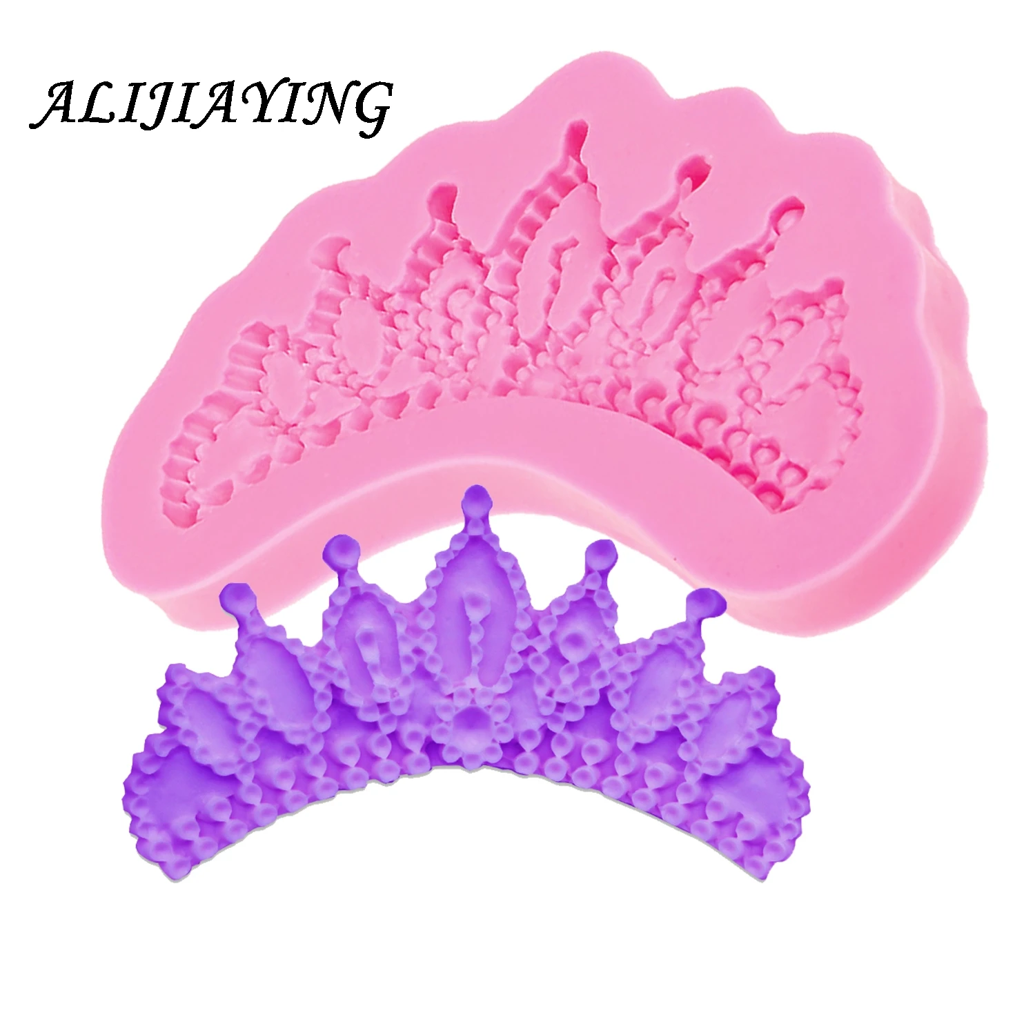 

1Pcs Cake Decoration tools Princess gem Crown Silicone mold baking candy confeitaria Fondant Moulds D0485