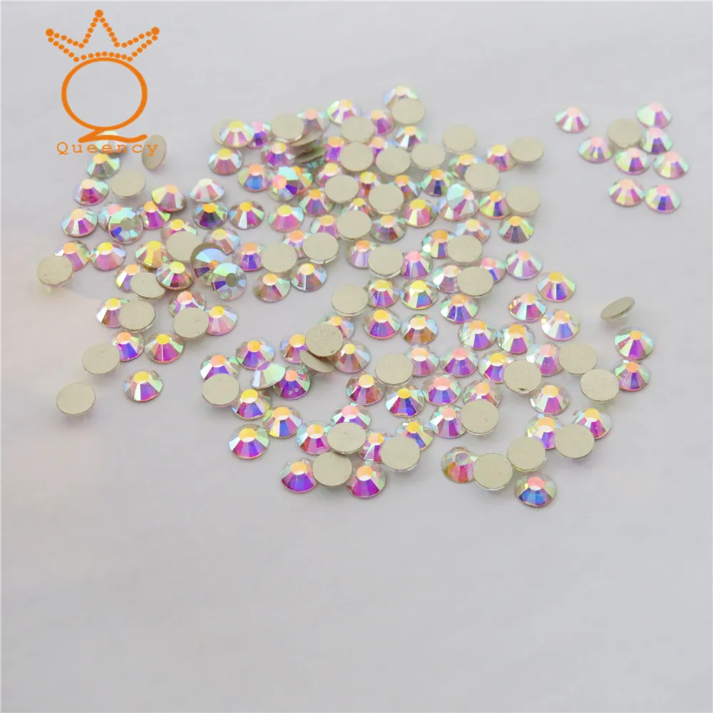 

Rhinestones for Nail Glass Flat back 1440pcs SS3-SS30 super AB Non Hot Fix Flat Back rhinestone diamonds strass For manicure