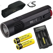 Nitecore EC4S 2150 Люмен CREE XHP50 светодиодный фонарик фонарь для охоты кемпинга+ 1 x UM20 Зарядное устройство+ 2x2600 мАч 18650 батареи