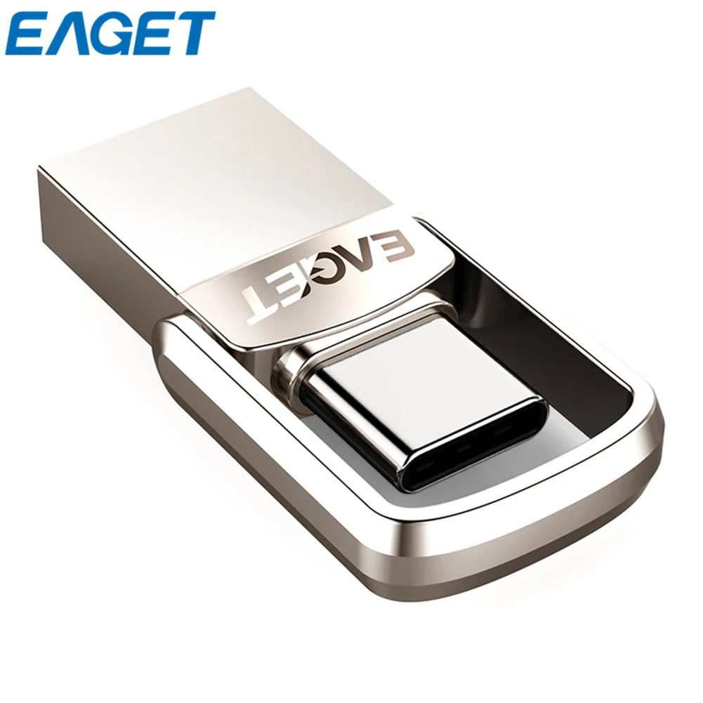 EAGET CU20 USB флеш-накопитель 32 Гб OTG металлический USB 3,0 флеш-накопитель 64 Гб Тип C высокая скорость флешки компактный флеш-накопитель Memory Stick