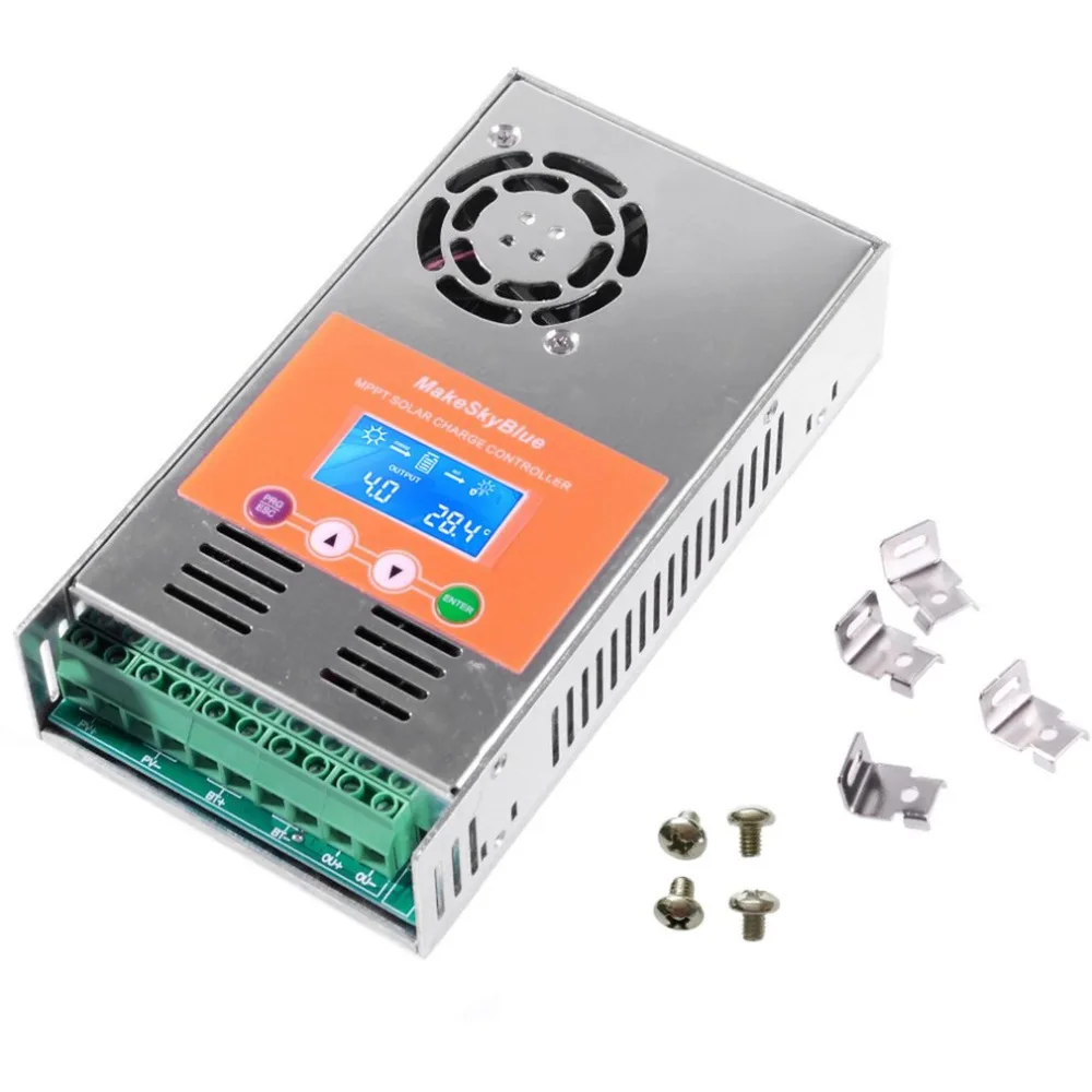 

40A Indoor MPPT Solar Controller PV Charger 12V/24V/36V/48V Auto Fully Intelligent Recognition with Cooling Fan