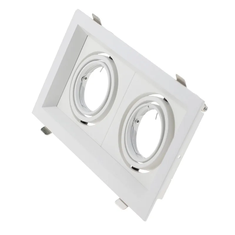 2 шт./лот светодиодный потолок потолочные светильники приспособление MR16 GU10 Алюминиевый держатель рамки светодиодный потолочный светильник для прожектора