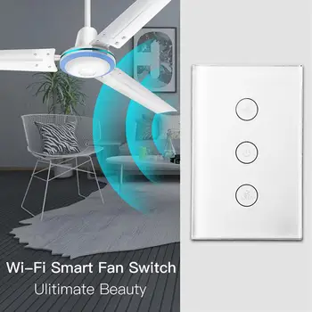 

Switch Ceiling Fan Smart Alexa Google Home Switch Voice Control APP Remote Controlling Intelligent Home TOuch US 110-250V