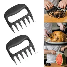 

2pcs/set Bear Paws Meat Handler Fork Tongs Pull Shred Pork Salad Mixer Fruit Vegetable Slicer Cutters Kitchen BBQ Tools CF