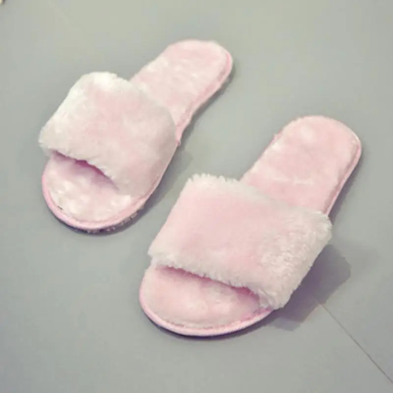 

Fashion Women Slippers Home Indoor Plush Slippers Female Shoes Comfortable Fur Ladies Slides Chaussure Femme #926 New