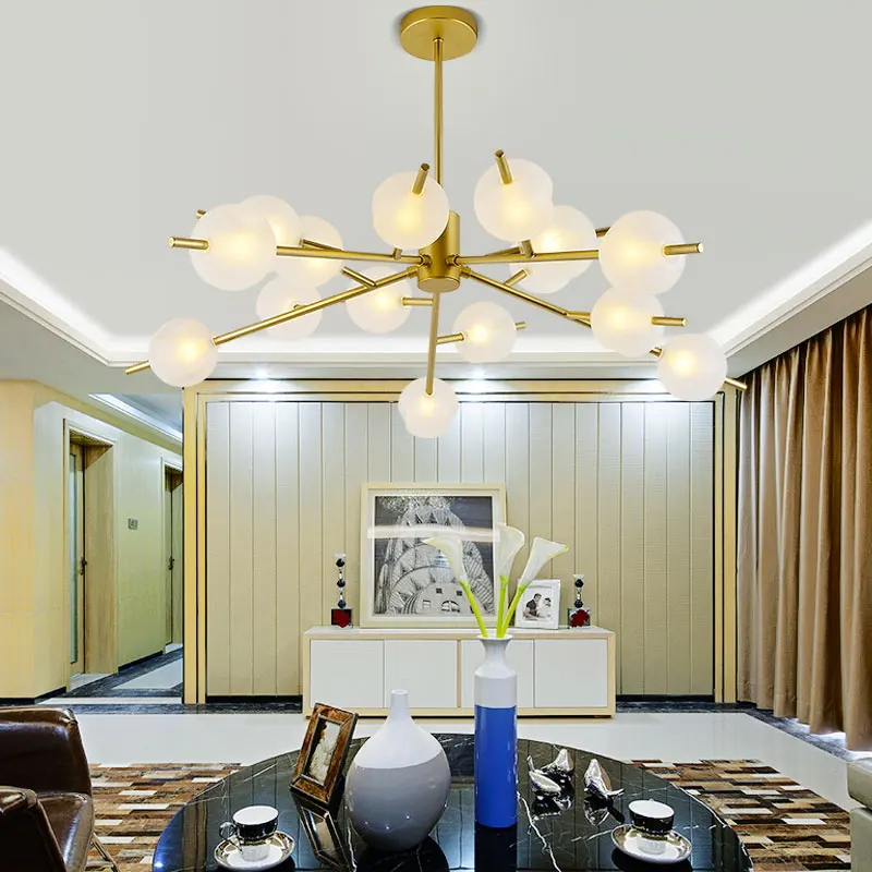 

Nordic Summer Fruit Magnolia Molecular Iron Pendant Lights Simple Living Room luminaire suspendu Branch Hanglamp Industrial Lamp