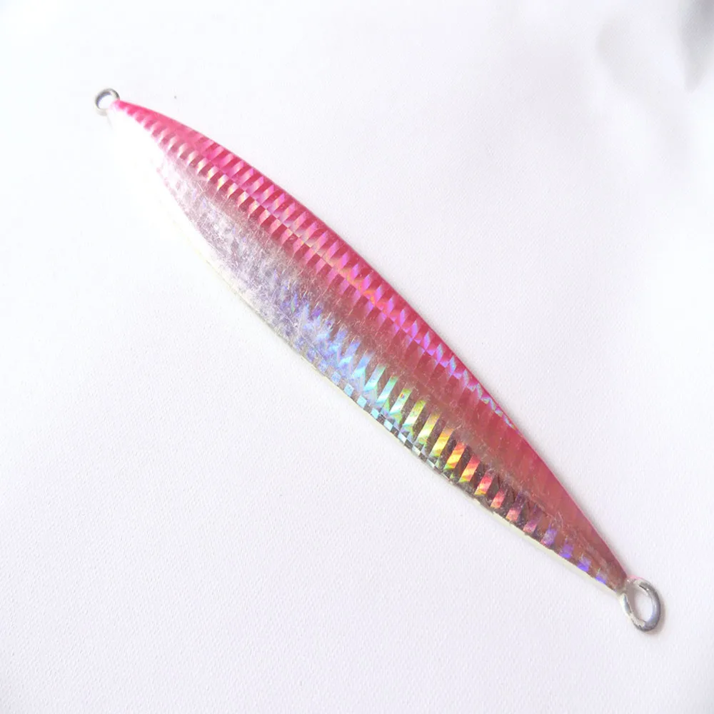 2PC Lead Fish 400g 14.11oz Laser Fishing Lure 8 Colors Casting Fishing Bait Spoon Lure Slice
