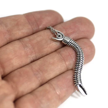 

Scorpion Centipede Necklace, Arthropod Pendant, Myriapoda Charm, Animal Jewelry