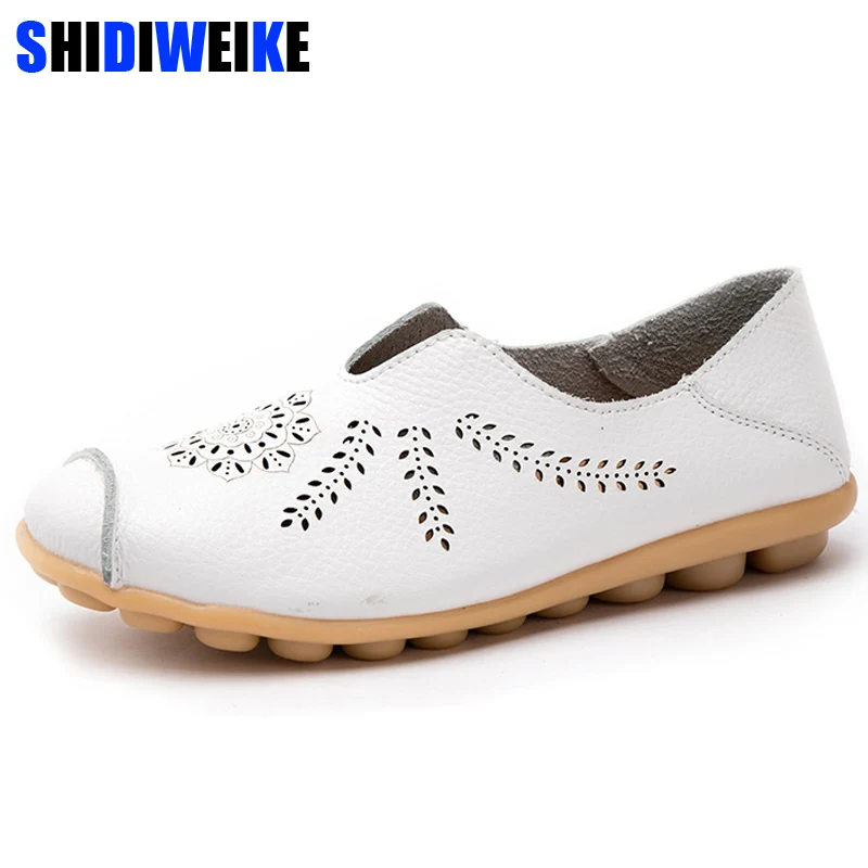 

Hosteven Women's Shoes Genuine Leather Casual Woman Driving Loafers Flats Fashion Moccasins Shoes Large Size 35-44 n646