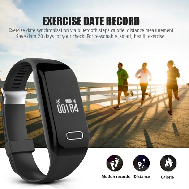 HESTIA Smart Bracelet H3 Wristband Heart Rate Monitor Bluetooth 4 0 Passometer Sports Fitness Tracker Smartband