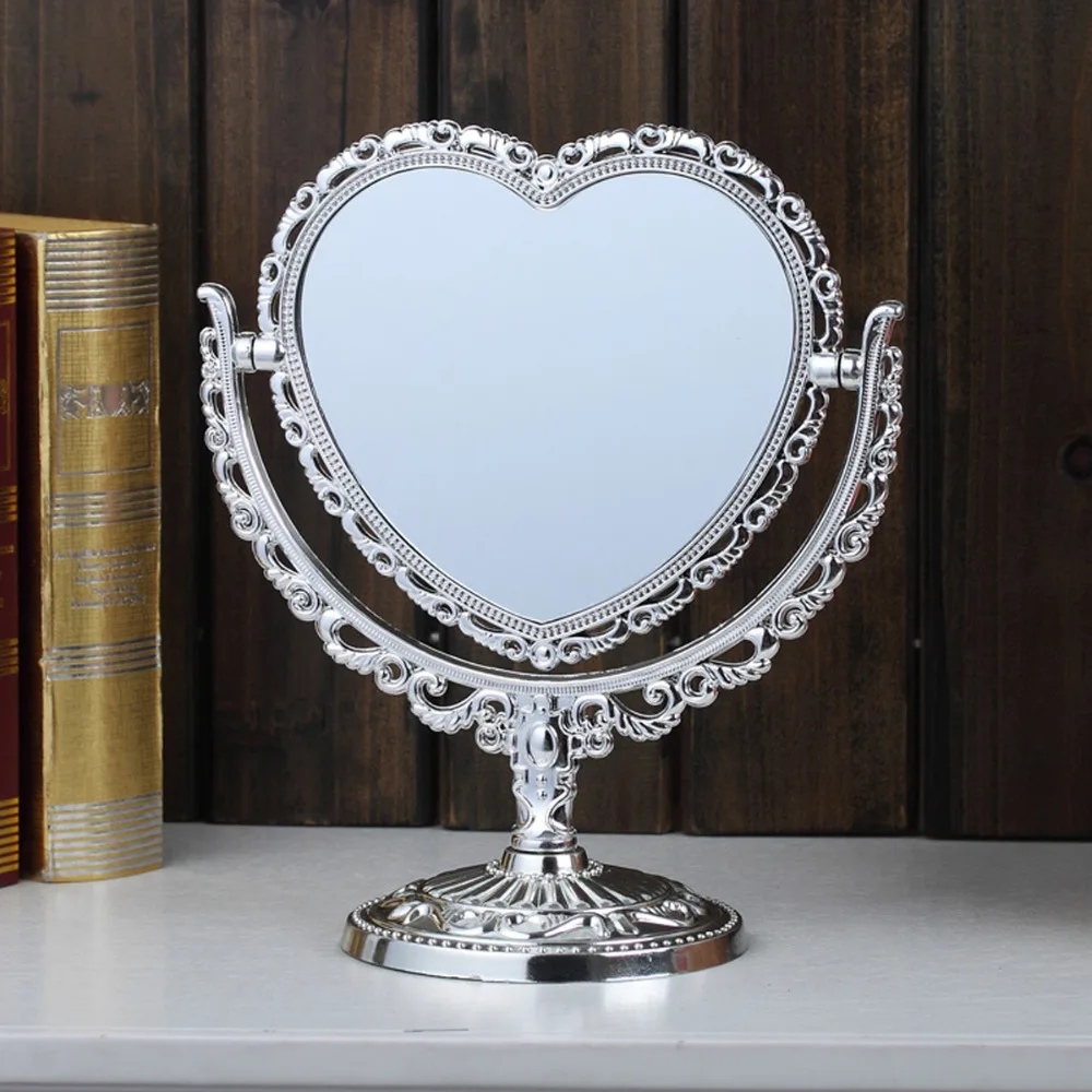 مزدوج الوجهين المكياج مستحضرات التجميل مرآة حلاقة القلب على شكل حمام الجدول فري ستاند مزدوج الوجهين المكياج مستحضرات التجميل مرآة حلاقة القلب على شكل حمام الجدول فري ستاند