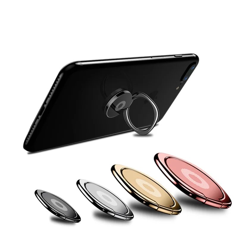 Luxury 360 Degree Smartphone Mobile Phone Finger Stand Holder Metal Finger Ring Holder For iPhone x 6 6s 7 8 Plus Samsung Tablet