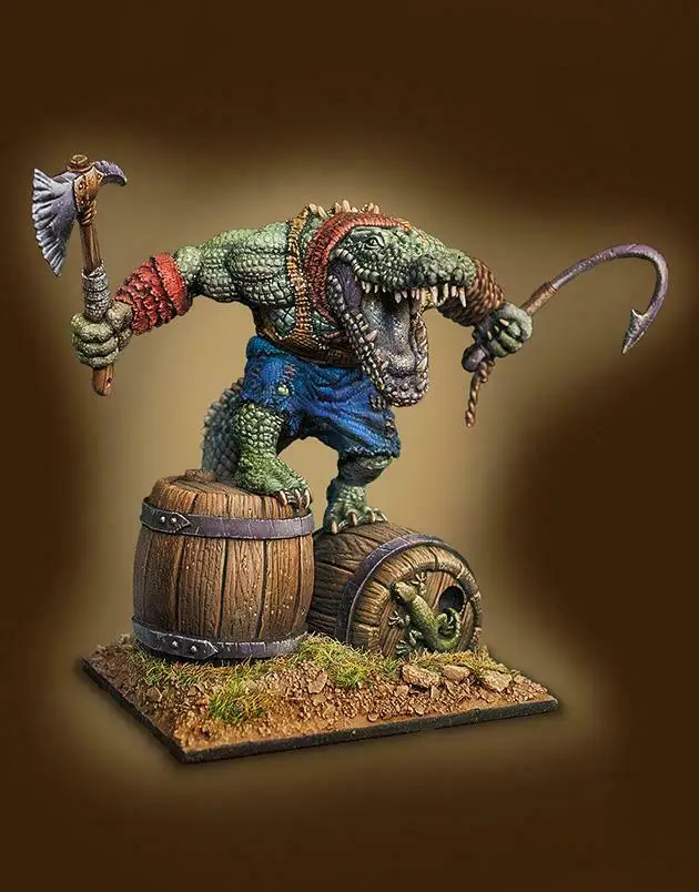 

1/32 60MM ancient man Croc warrior 60MM Resin figure Model kits Miniature gk Unassembly Unpainted