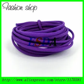 

10M/ Reel 3mm Purple Tight Braided Round PET Expandable Sleeving