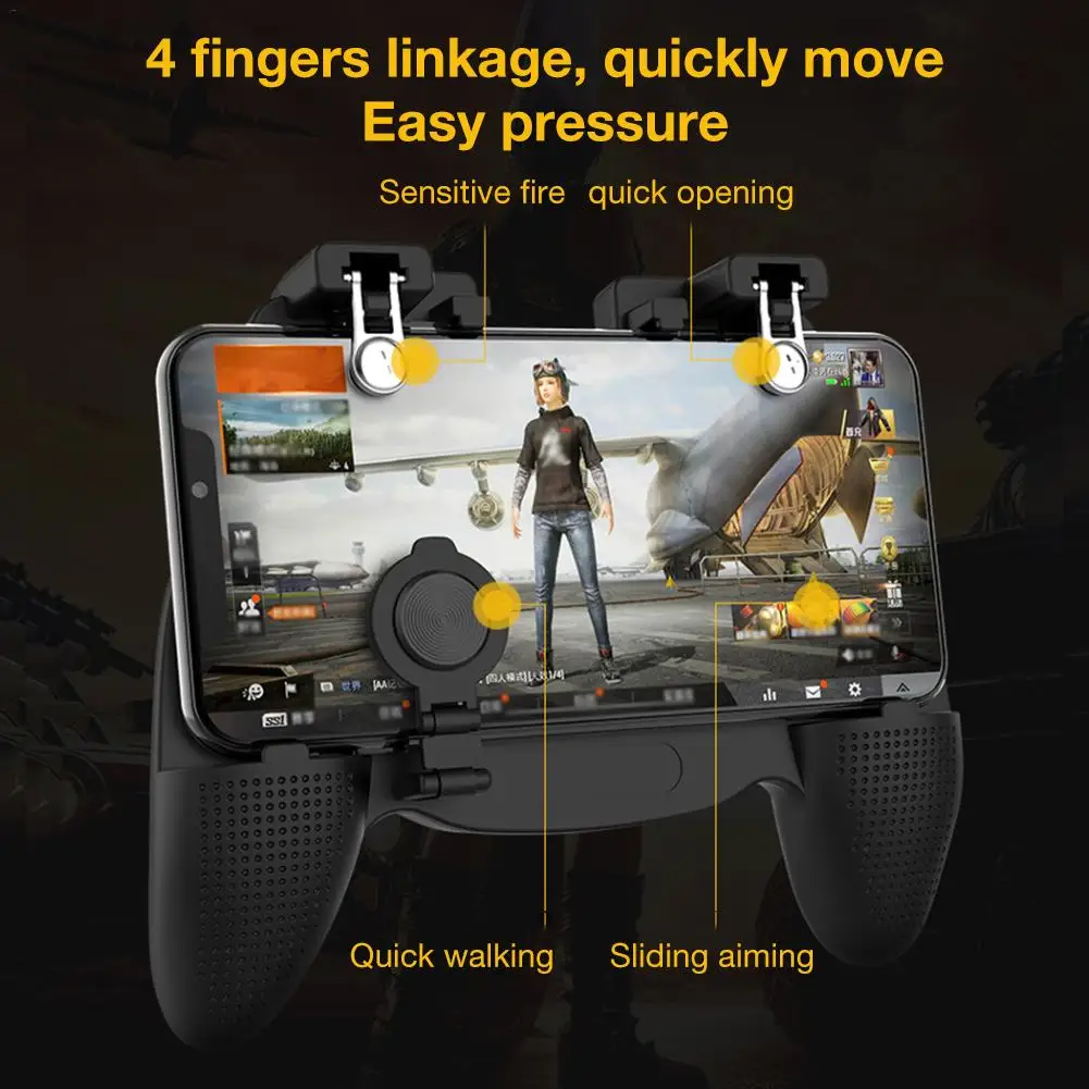 

Mobile PUBG Controller Joystick For PUBG Game Handle Trigger Gamepad Fire Button For IOS Android Console 4 Finger Peripherals
